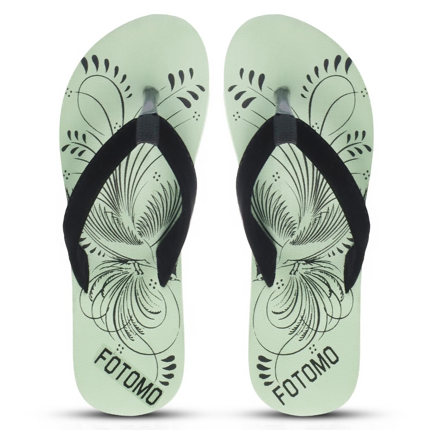 Women's Ortho Floral Print Flip-Flops with Arch Support | Cloud Comfort and Anti-Skid Sole | Light Weight Slipppers | LP-06
