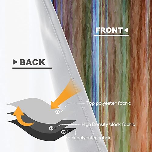 Miniatura 3 de Shrahala Cenefas de cocina de lona de caligrafía azul, pintura al óleo abstracta de China, cortina de media ventana, tratamiento de ventana de