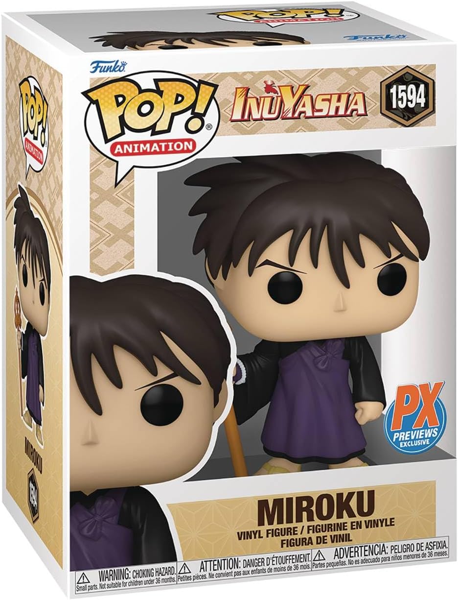 Funko Pop! Animation: Inuyasha - Miroku​ (Exc), Collectable Vinyl Figure - 77401