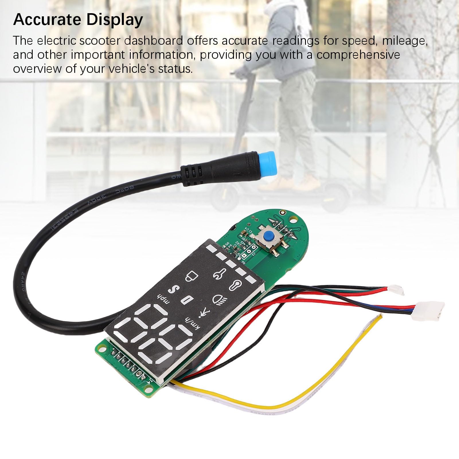 BuyWeek Tablero de Instrumentos Placa de Circuito para Xiaomi M365 Pro/Pro 2/1S Bluetooth de Aleación de Aluminio de ABS para Patinete Eléctrico