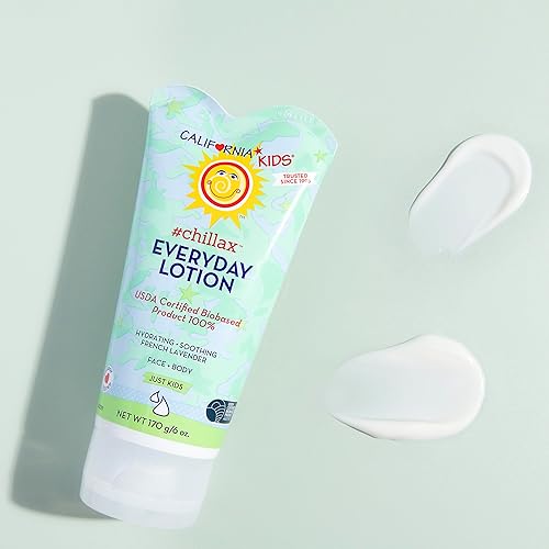 Miniatura 3 de California Kids Lotion  #Chillax  Hidratante 100% a base de plantas  Cuidado de la piel para niños con piel sensible  Loción corporal lavanda  170 g
