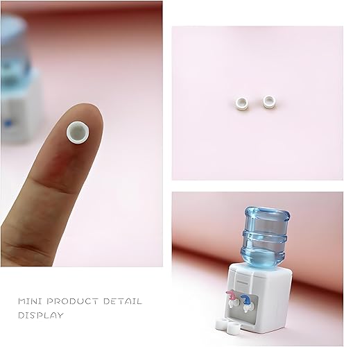 Miniatura 4 de Dispensador de agua en miniatura de diseño realista de 2.12 pulgadas con 2 tazas  Enfriador de agua de resina a escala 11216 (azulblanco) ideal para