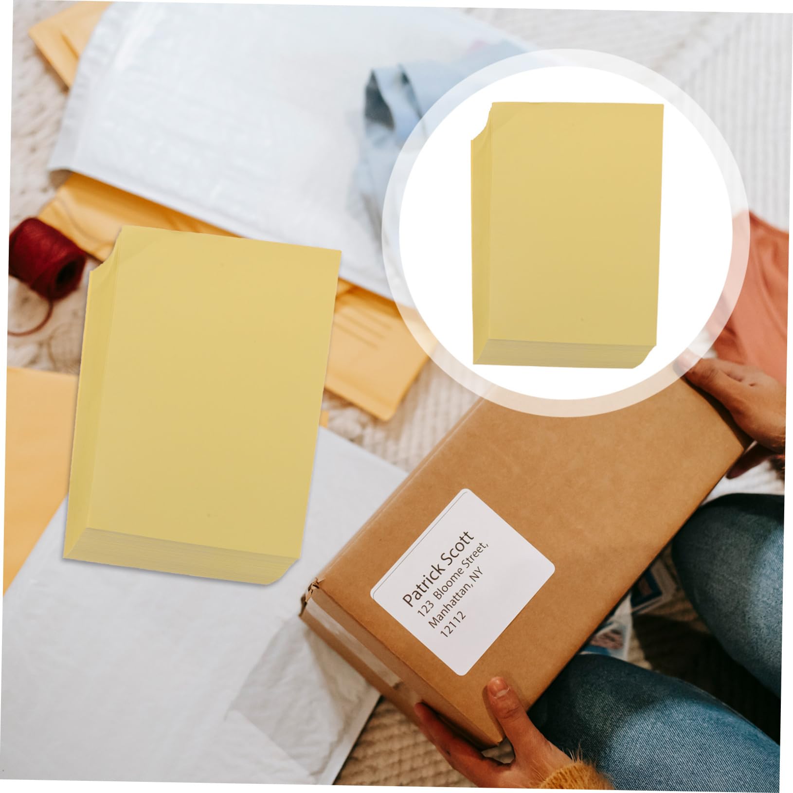 100fogli Carta Adesiva Stampabile Di Carta Autoadesiva Per Etichette e Progetti Artistici Per Ufficio e Uso Domestico Facile Da Scrivere e Applicare