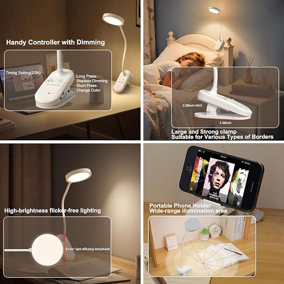 Light Therapy Lamp, 10000 Lux Happy Lamp & Red Light Sleep-Aid Lamp 2 in 1 (White)