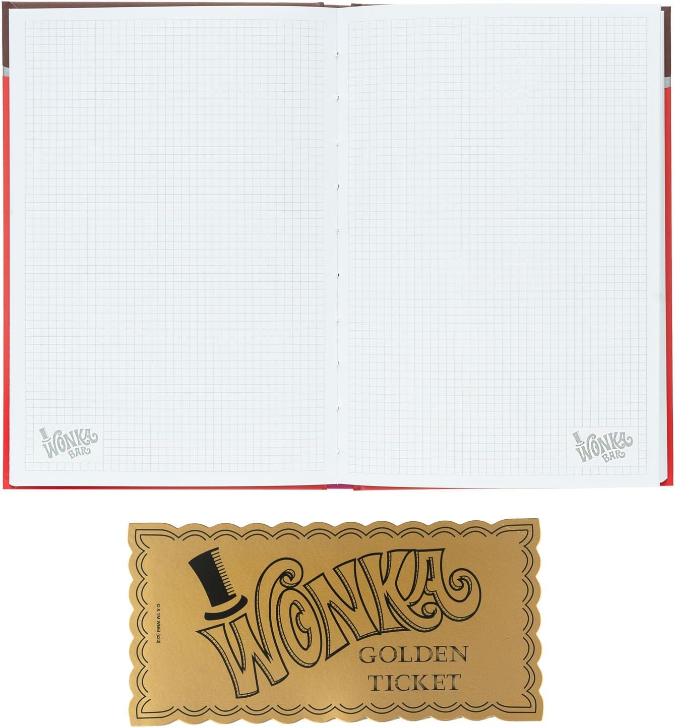 Grupo Erik Willy Wonka A5 Notebook | Wonka Bar | Bullet Journal | Notebooks A5 | Notepads A5 | A5 Notepad | Squared Notebook A5 | Squared Paper | Willy Wonka And The Chocolate Factory