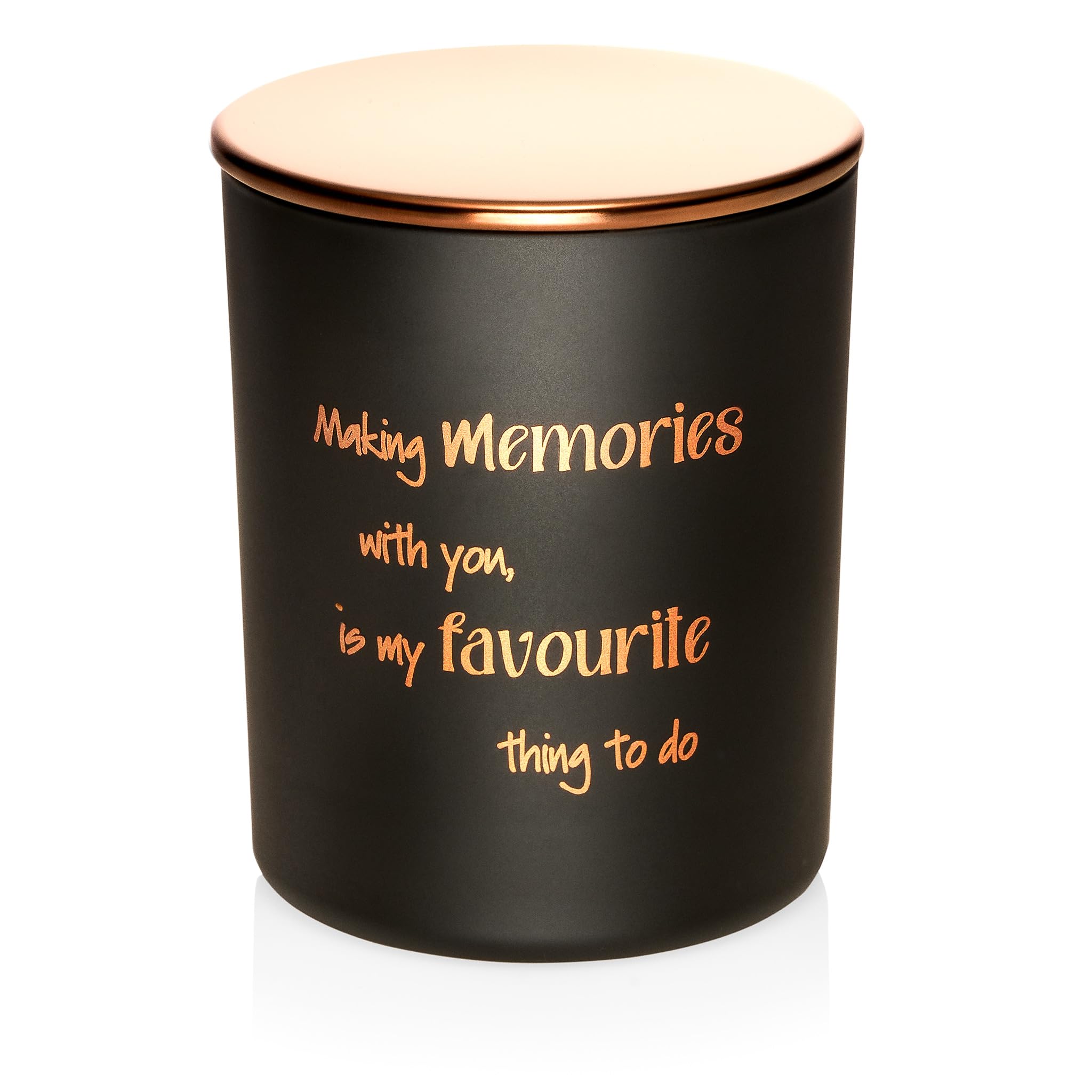 Amii Black Romantic Message Candle Gift – “Making Memories With You”