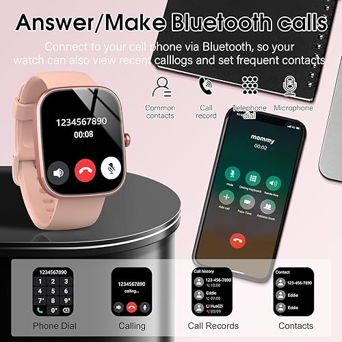 Miniatura 5 de Csasan Reloj inteligente, reloj inteligente con pantalla HD de 1.91 pulgadas para hombres y mujeres (respuestahacer llamada), oro rosa