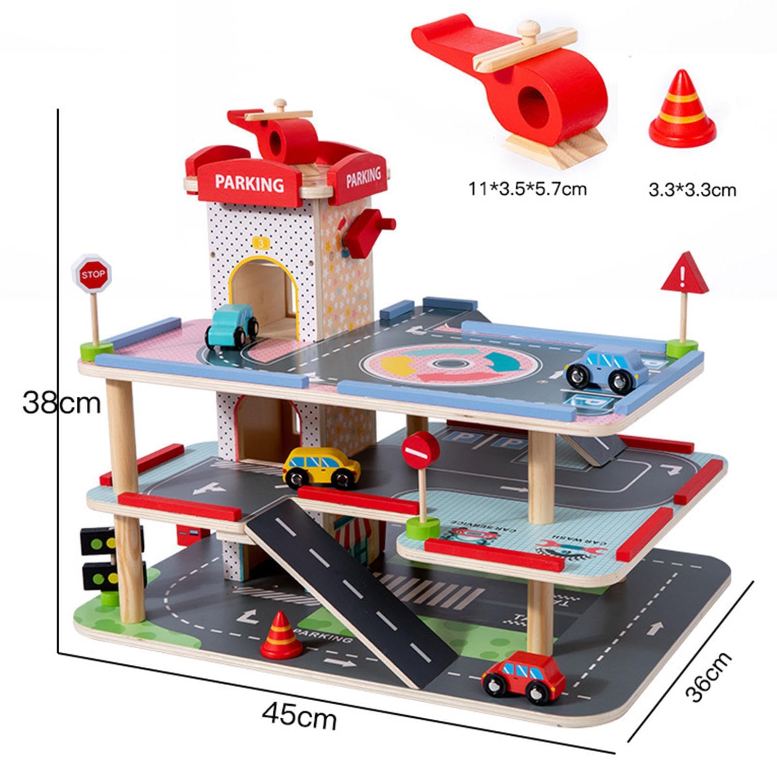 QUXVUIS Parcheggio per bambini, gioco educativo, pista da corsa per bambini, mini auto giocattolo, parcheggio per, veicoli giocattolo per, garage per auto