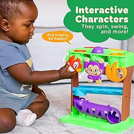 Move2Play, 30+ Jungle-Jammin Songs & Phrases | 30+ Fin-Tastic Songs & Phrases | Baby & Toddler Musical Toy | First Birthday Present for 1+ Year Old | Ages 6-24 Months | Boy & Girl