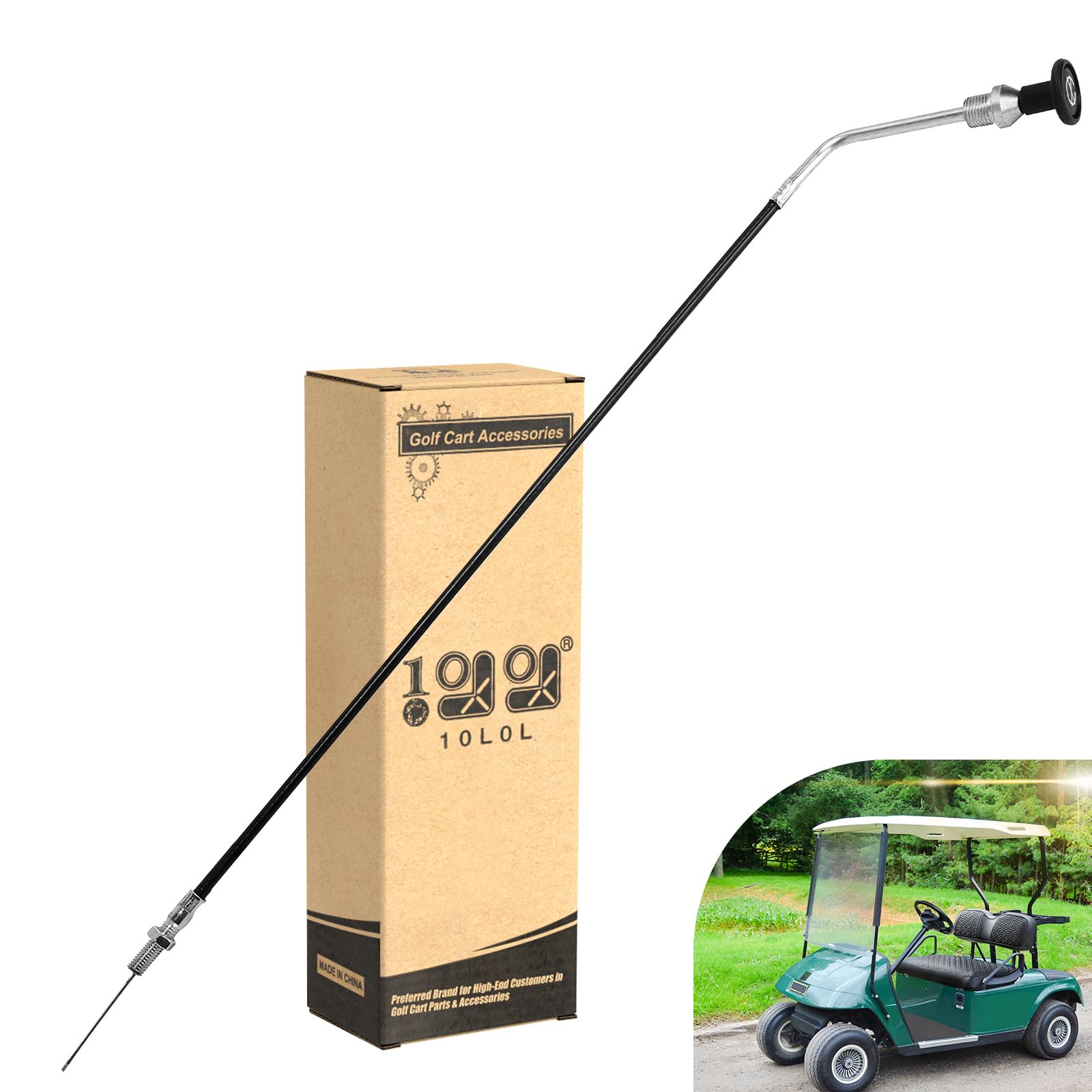 Photo 1 of 10L0L 25-1/2" 25693-G04 Choke Control Cable for EZGO TXT Medalist 1994-up Gas Golf Cart, Replace OEM 25693G04