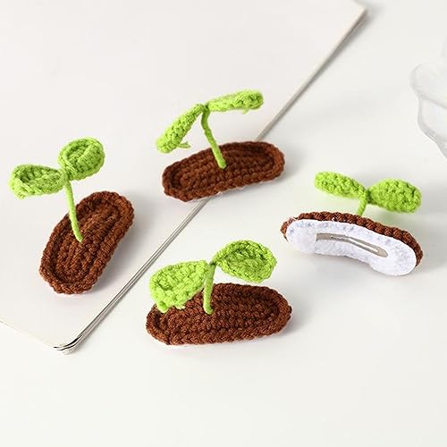 Miniatura 3 de 2 pinzas para el cabello de brotes de frijoles, accesorios para el cabello de plantas verdes para niños y adultos, juego de pinzas para el cabello