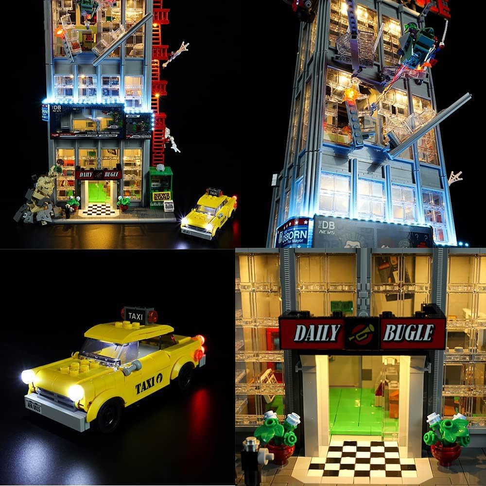 RC with Sound Led Light kit Compatible with Lego 76178,Building Lighting Kit for (Daily Bugle) Building Blocks Model.(Only Led Light Kit) (RC with Sound)