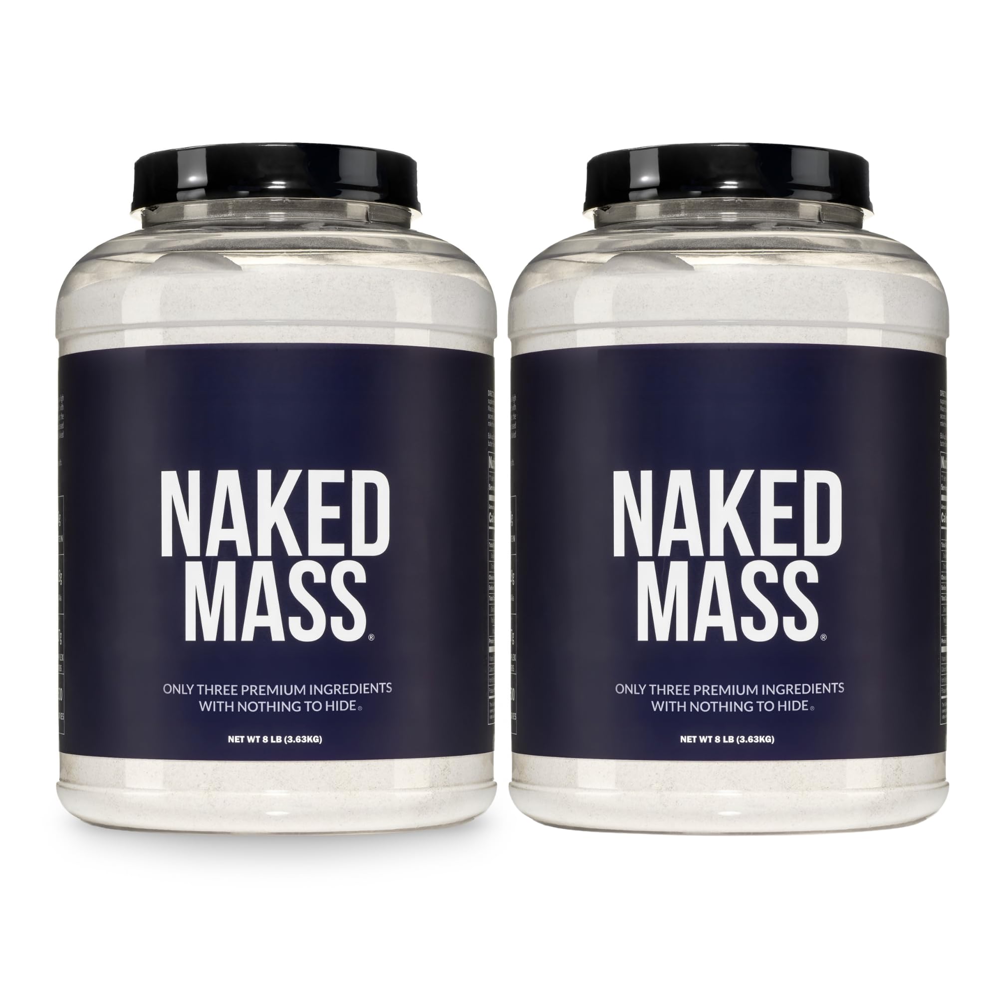 NAKED Mass - Natural Weight Gainer Protein Powder - 8 LB Bulk, NSF Certified, GMO Free, Gluten Free & Soy Free. No Artificial Ingredients - 1,250 Calories per Serving — Amazon image 15