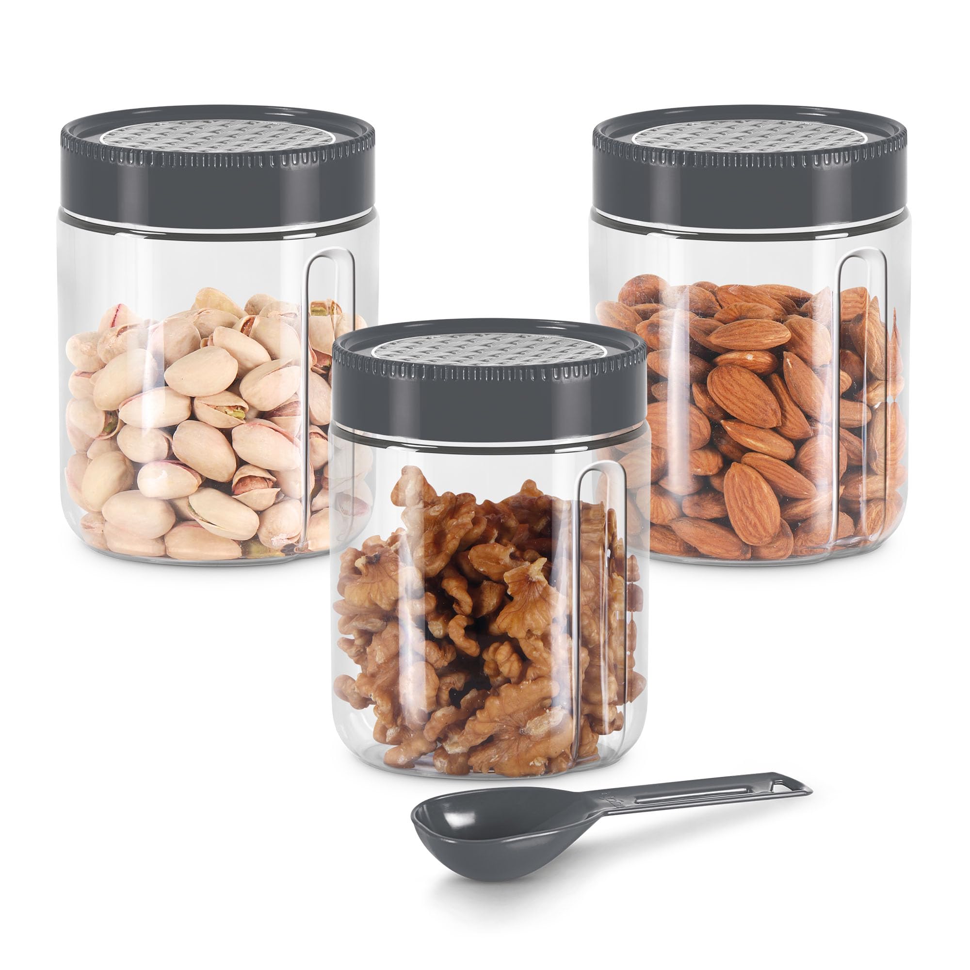 MILTON Radiant 1500 Plastic Pet Storage Jar and Container, Set of 2, 1390 ml Each, Grey (B0CPT527GC) Amazon Price History, Amazon Price Tracker