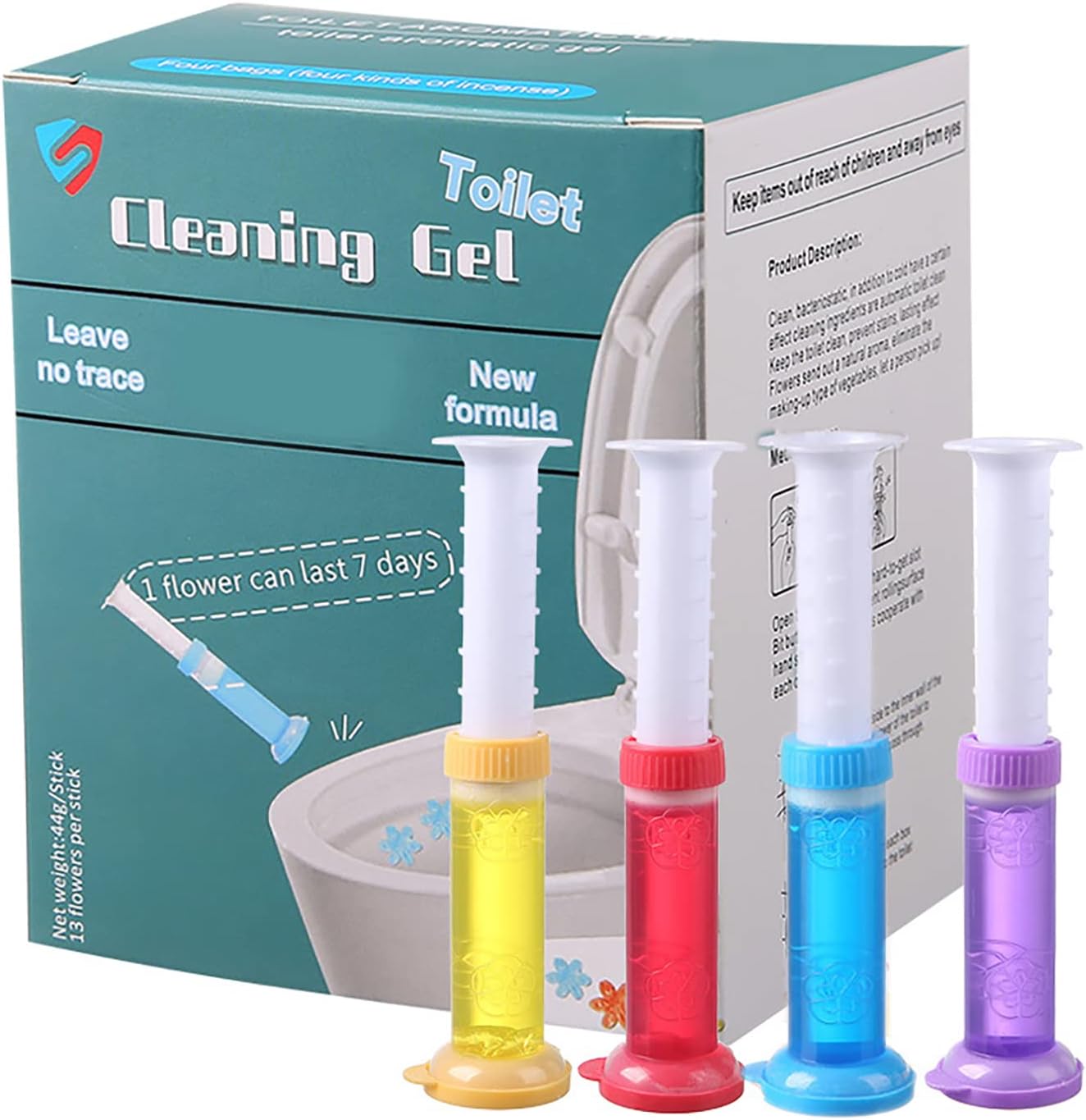 KIRIKIT Toilet Bowl Cleaner 52 Count, Toilet Gel Flower
