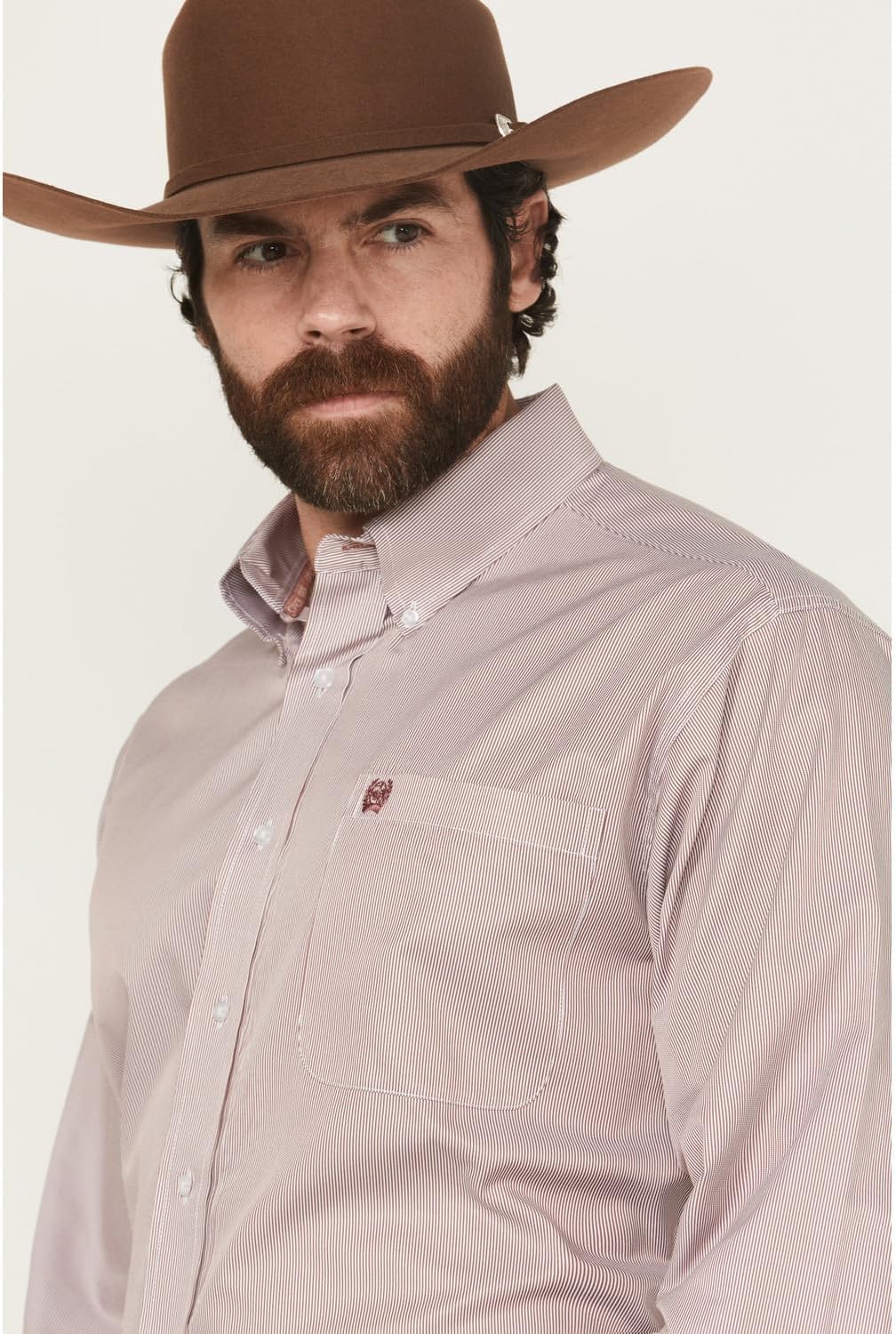 Cinch Men's Pink Tencel Long Sleeve Button Shirt - Image 2