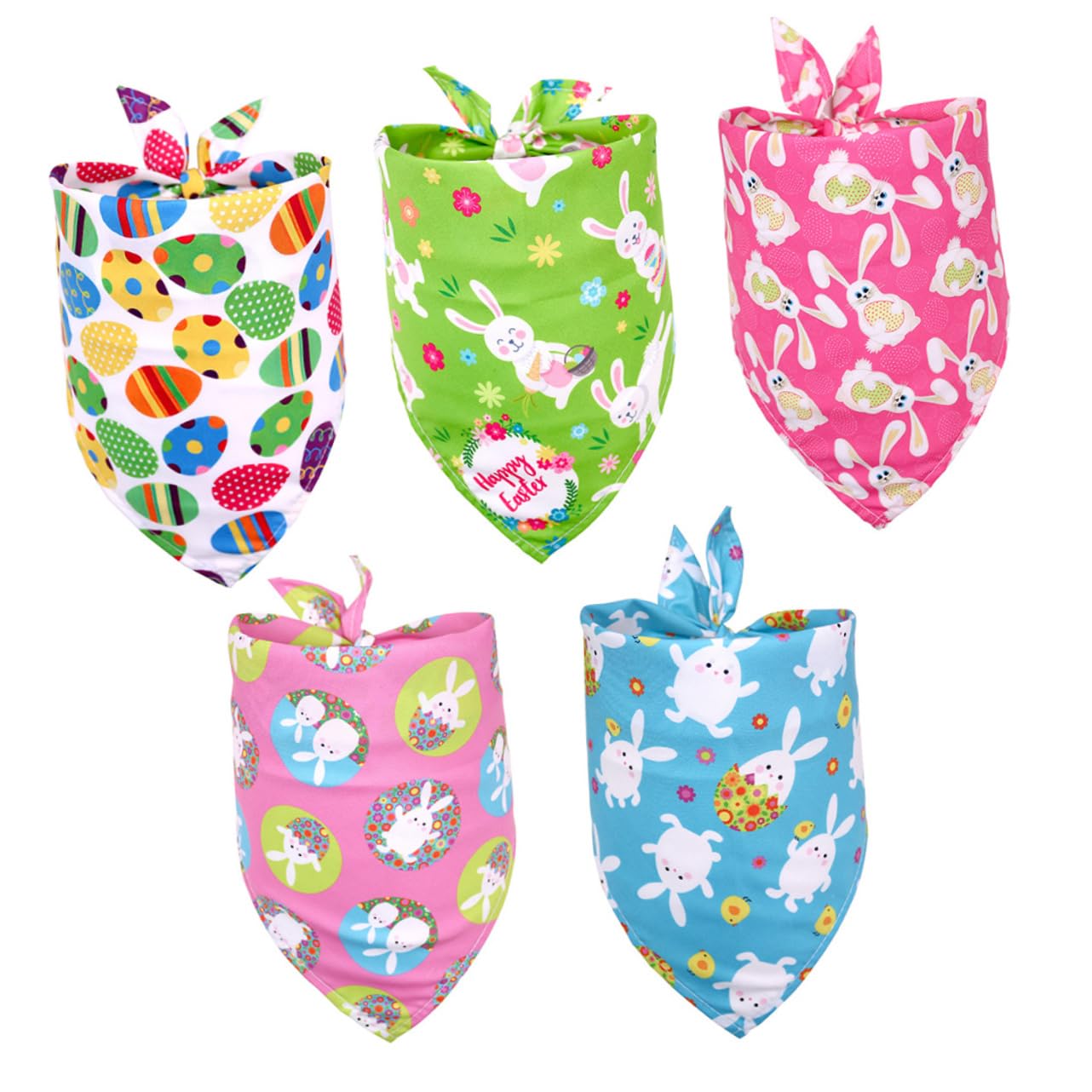 INOOMP 15pièces Bandanas pour Chiens Et Chats Écharpes Colorées Et Respirantes pour Animaux De Compagnie Accessoires Adorables pour Pâques