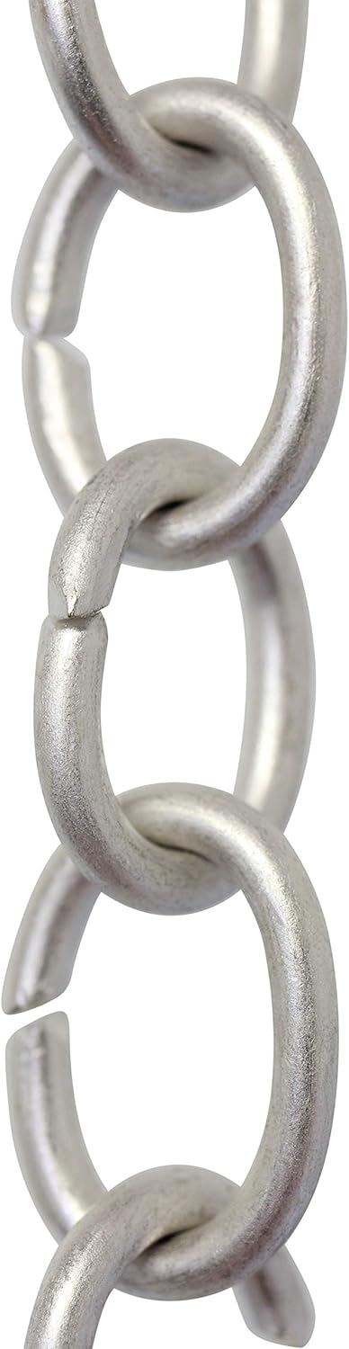 RCH Hardware CH-42-PN-3 Decorative Polished Solid Brass Chain for Hanging, Lighting - Small Oval Wire Unwelded Links (3ft/1 Yard)
