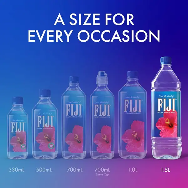 FIJI Natural Artesian Bottled Water 1.5 Liters /50.7 Fl Ounce (Pack of 12) | 100% Natural Electrolytes, Large Water Bottles 12 Pack, Agua 2