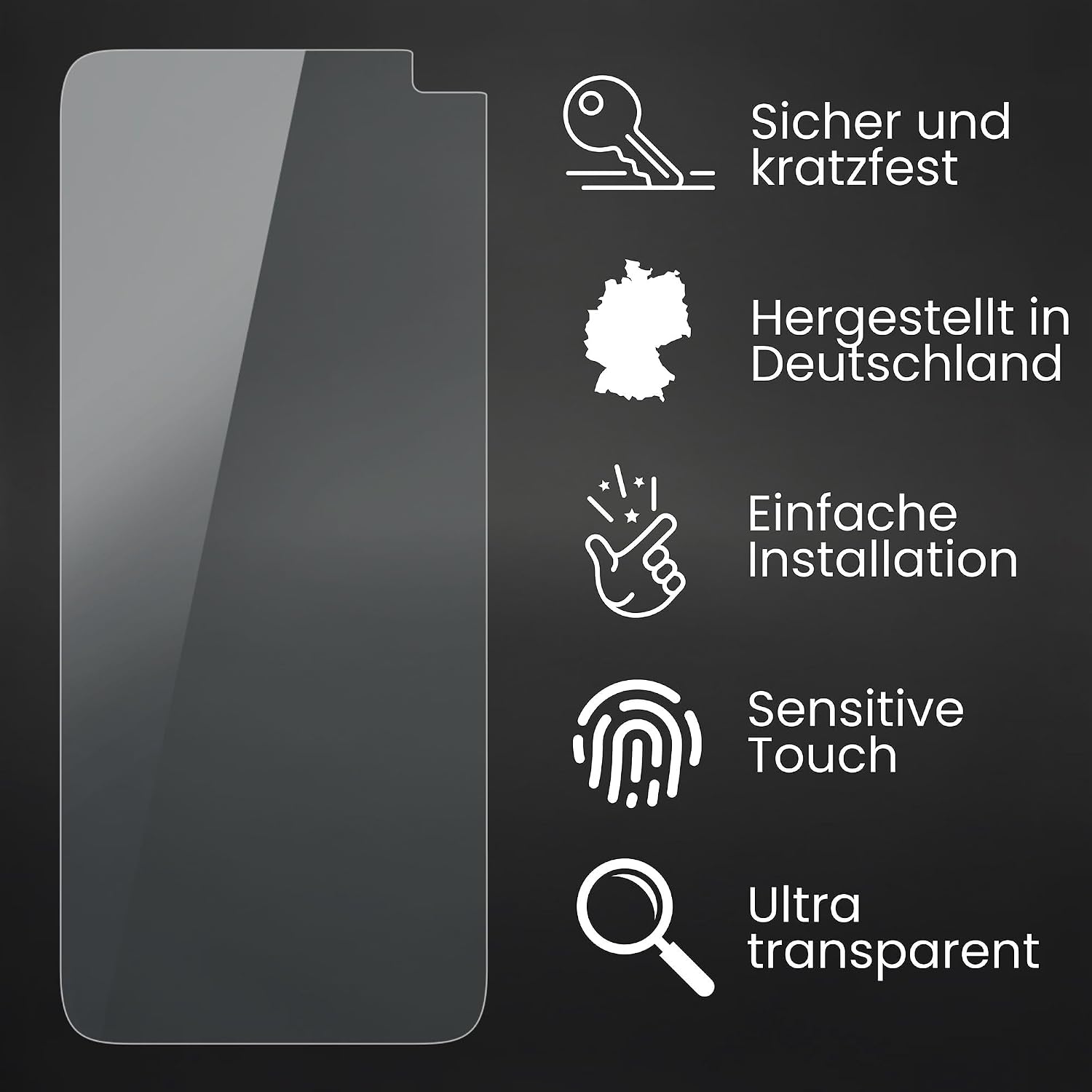 Bruni Screen Protector compatible with Samsung Galaxy S10 Plus Protector Film, crystal clear Protective Film (2X)