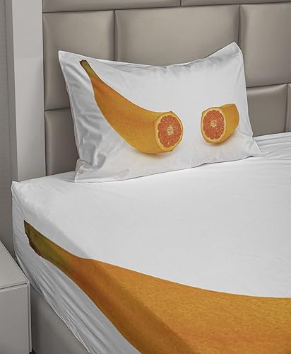 Miniatura 10 de Lunarable Marble Print Sheet Set, Pastel Toned Colors in Fluid Pattern Brushstroke Watercolor Style, Fitted and Flat Sheet with Pillowcases Bedding