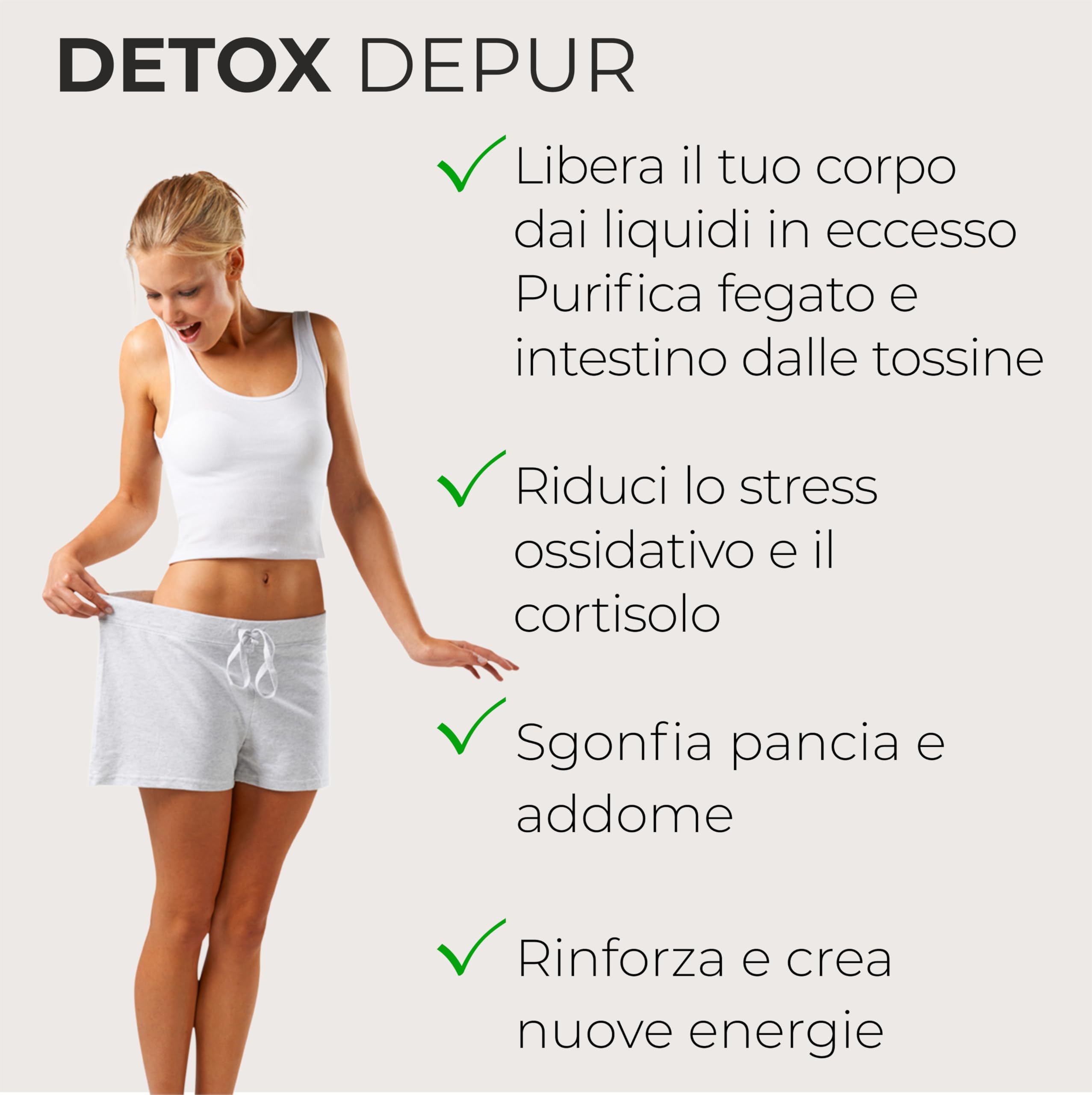 Detox Fegato e Intestino Depur Liquido 200 ml Drenante Naturale con Cardo Mariano Carciofo Finocchio Echinacea Papaia Selenio Vitamina D3 per Pancia Sgonfia Made in Italy
