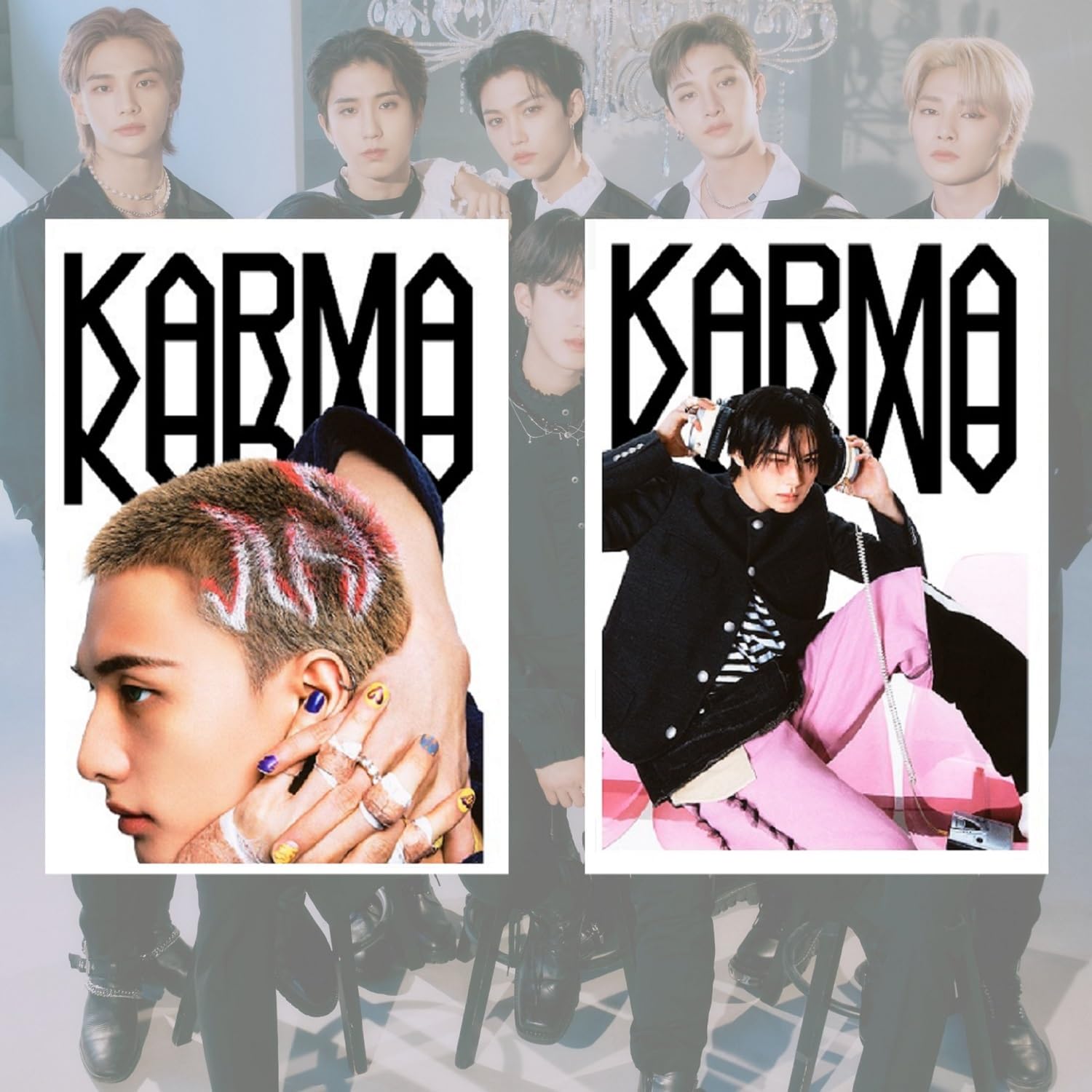 Produktbild von Stray Kids Leinwand Poster(3er-Set) Kpop Wandkunst, Dekordruck, Bild Für Wohnzimmer, Schlafzimmer, Dekoration, Ungerahmt, 20 X 30 Cm