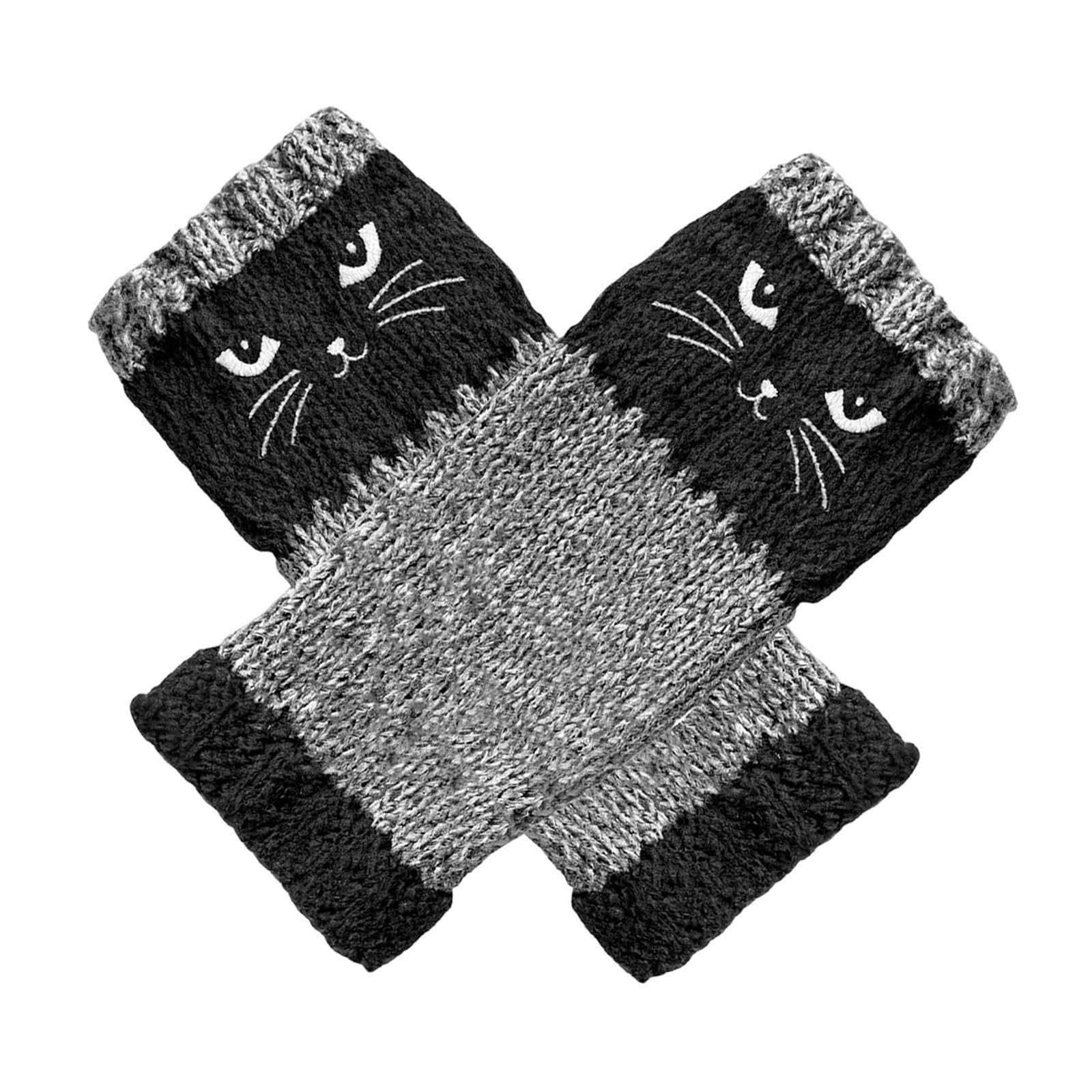Enakshi Fingerless Long Gloves Knitted Wrist Sleeves Cute Knitted Gloves Arm Warmers Black|Clothing Shoes & Accessories|Womens Accessories|Gloves & Mittens-image-23