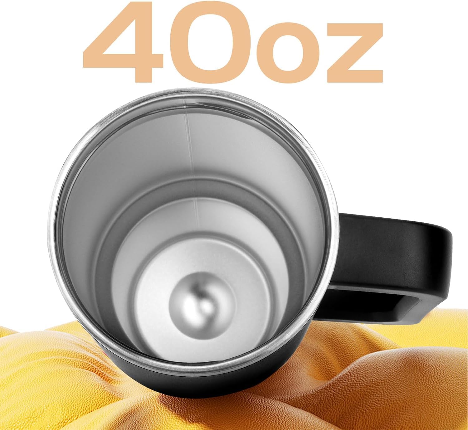 WALLFID Tumbler da 40oz in Acciaio Inossidabile a Isolamento Sottovuoto, con Coperchio, 3 Cannucce e 1 Spazzolino per Cannucce, Perfetto per Bevande Calde/Fredde, Ideale per Caffè (Calice celeste)