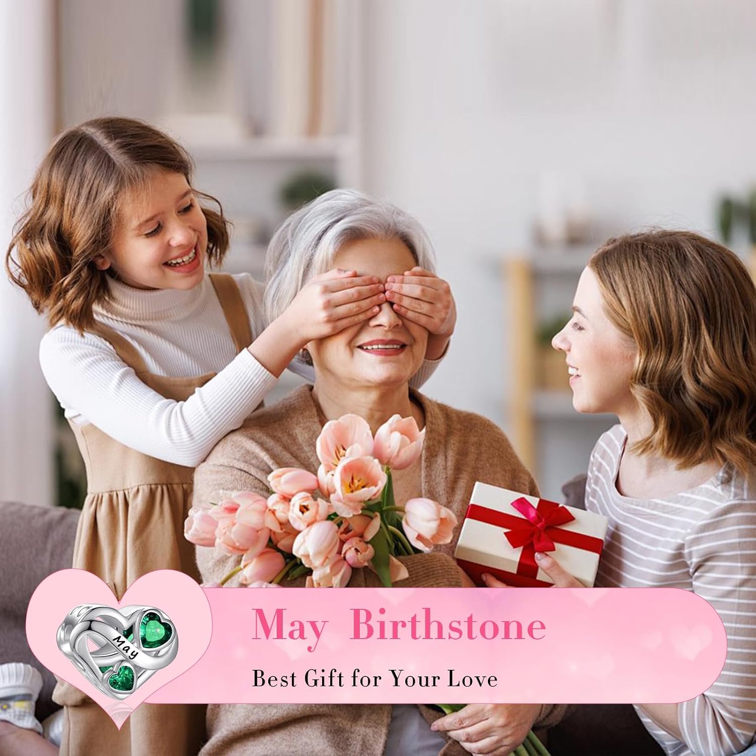 Birthstone Charm for Charm Bracelet, 925 Sterling Silver Infinity Love Heart Charm for Bracelet and Necklace, Birthday Mother's day Christmas Jewelry Gifts for Women - Image 4