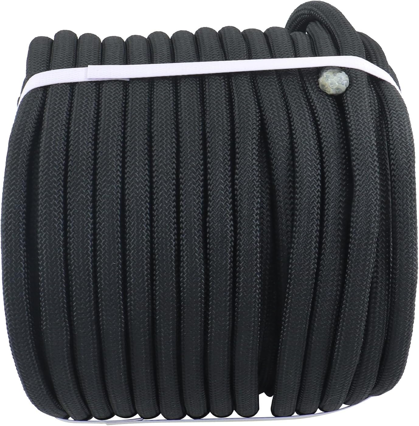 1/2IN X 200FT 48 Strands Black Polyester Braided Rope Bull Heavy Duty High Force Arborist Tree String