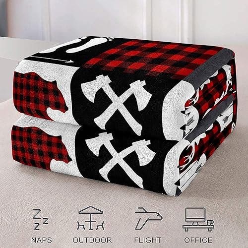 Vista 54 de LUVIVIHOME Manta de Feliz Navidad, bolas de Navidad azules doradas, manta de invierno con copos de nieve, manta individual, acogedora manta cálida