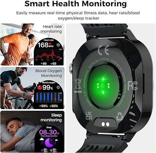 Miniatura 5 de Smart Watch, 2025 AMOLED 3D 1.43" Smartwatch for Men Women (AnswerMake Call), 60 DaysFlashlight130+ Sports, Heart RateSleep Monitor, IP68 Waterproof