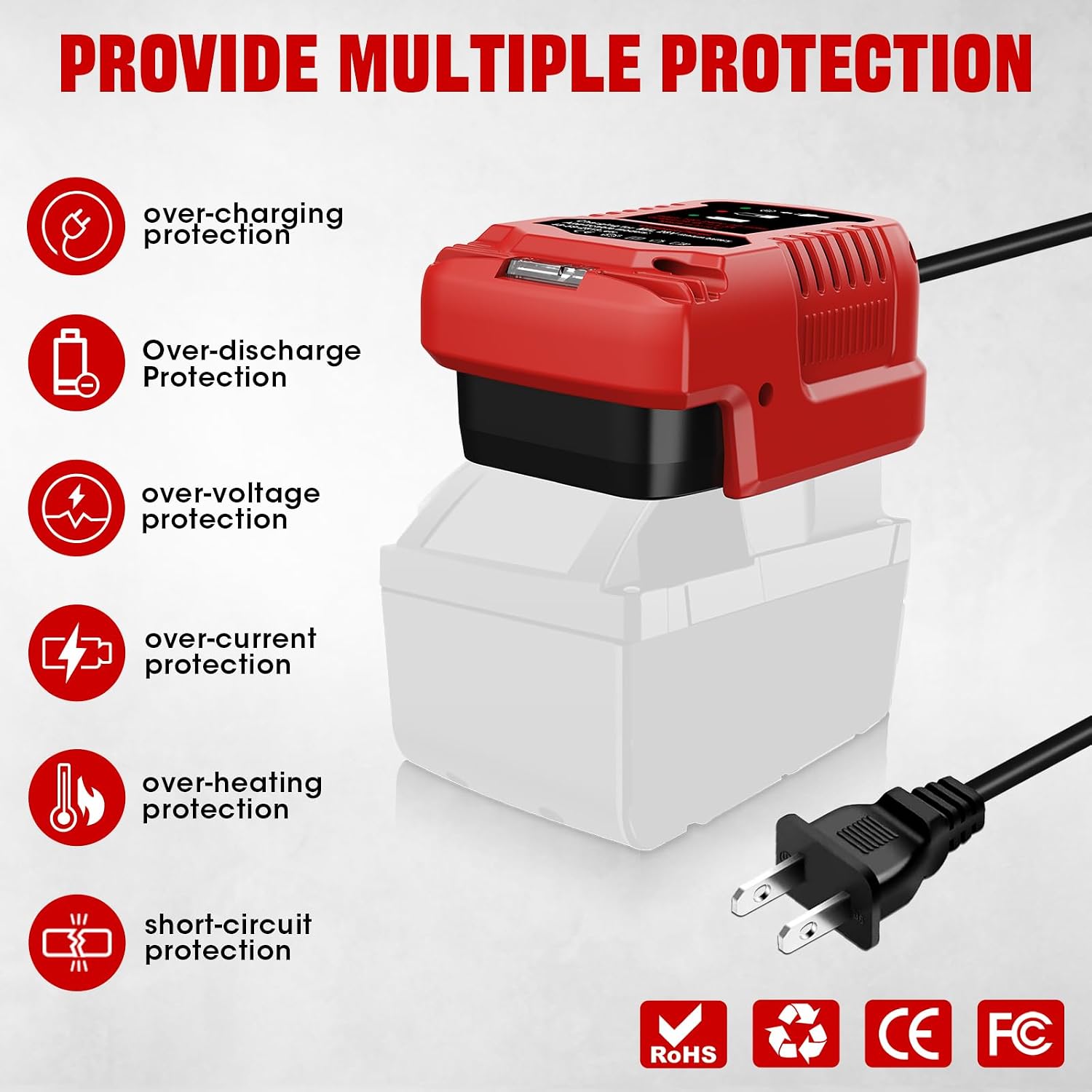 Condition photo showing New/Like New for charger for v28 for m28,for milwaukee v28, 28v, 0726-22, 0780-20, 48-11-2830, m28, 0721-21 battery charger,for milwaukee mk28 for 28 volt for milwau*kee 28v