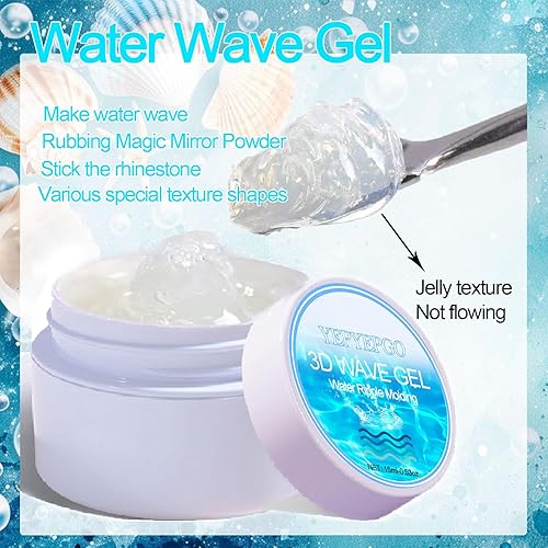 Miniatura 4 de Gel de escultura 3D para arte de uñas, 2 piezas de gel sólido no pegajoso para crear esculturas a mano y geles de moldeo 3D duros con Pro Brush UV