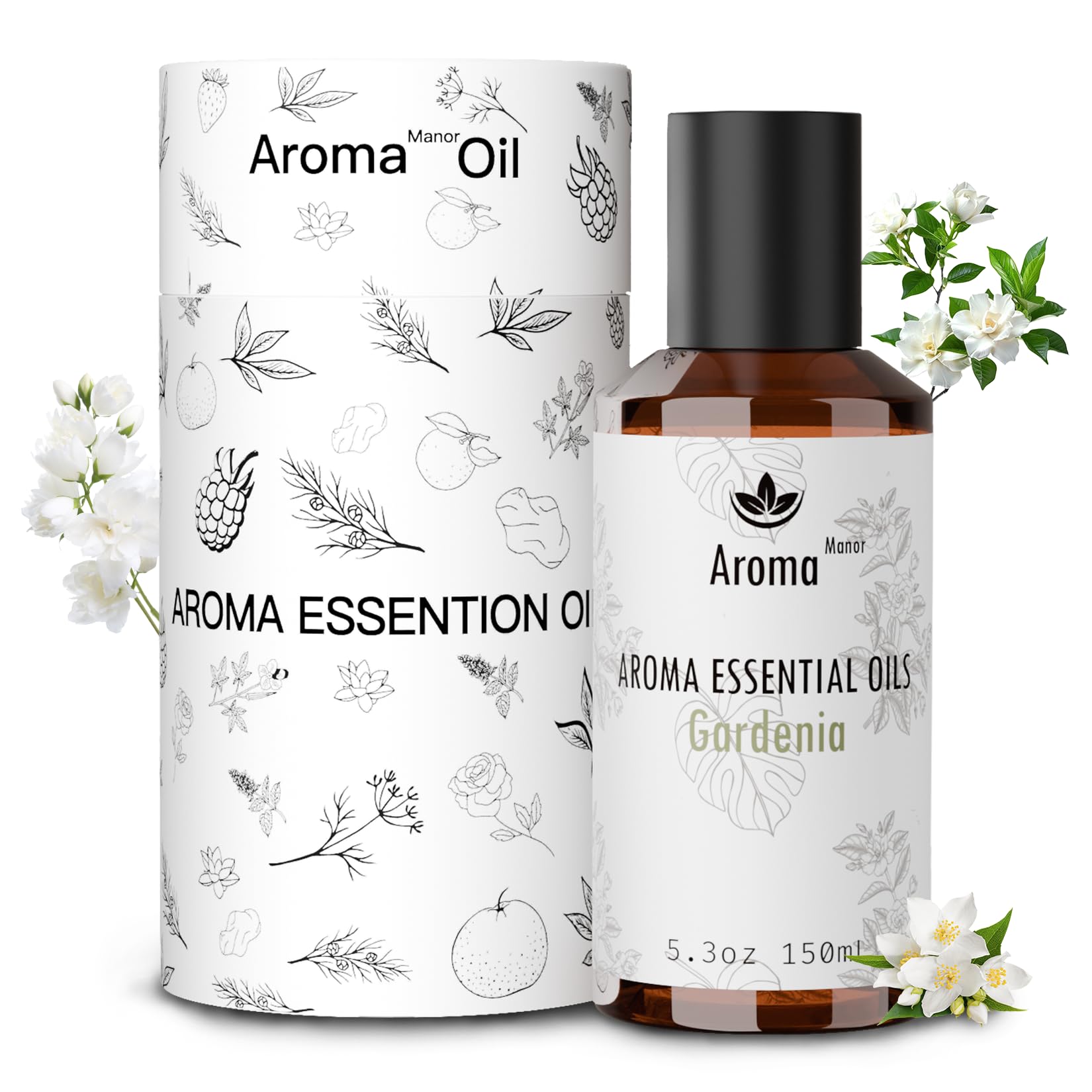 Hotel Diffuser Oil - Gardenia Essential Oils for Scent Air Cold Diffuser - Gardenia, Jasmine, Green Leaves, Lily of The Valley - Home Luxury Scents Aroma Fragrance