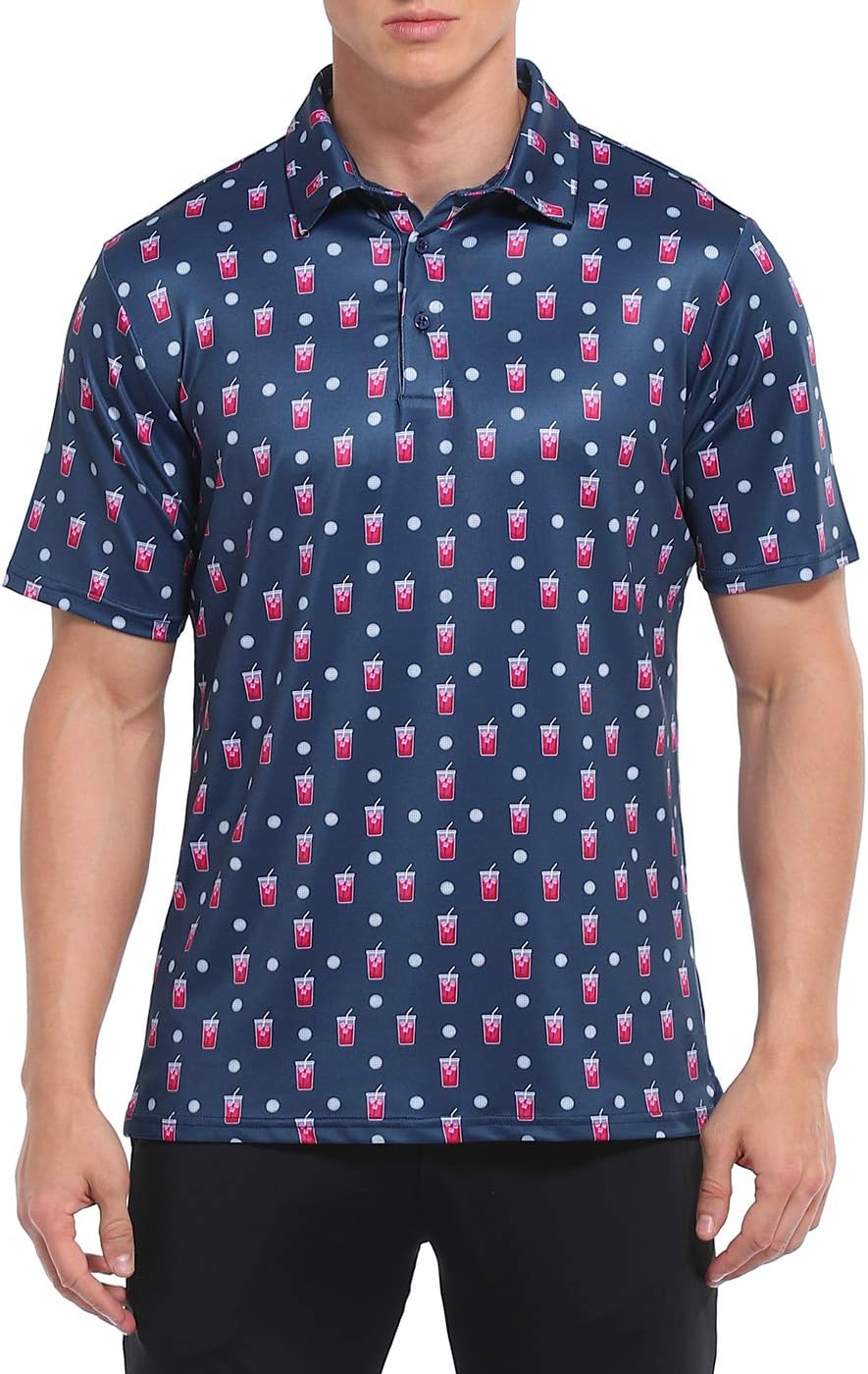 LRDGolf Shirts for Men UPF 50 Moisture Wicking Short Sleeve Polo Shirt