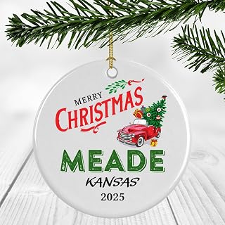 Meade Ornament Meade Christmas Ornament Gifts Plastic Round 3''