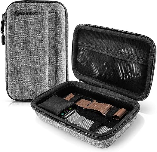 tomtoc Funda de Viaje para Apple Watch SE Series 7/6/5/4/3, Estuche de  Transporte Compatible con 5 Pulseras \u0026 Cable \u0026 Accesorios, Almacenamiento  Portátil Protector para iWatch 40, 44mm, Gris : Amazon.com.mx: Electrónicos