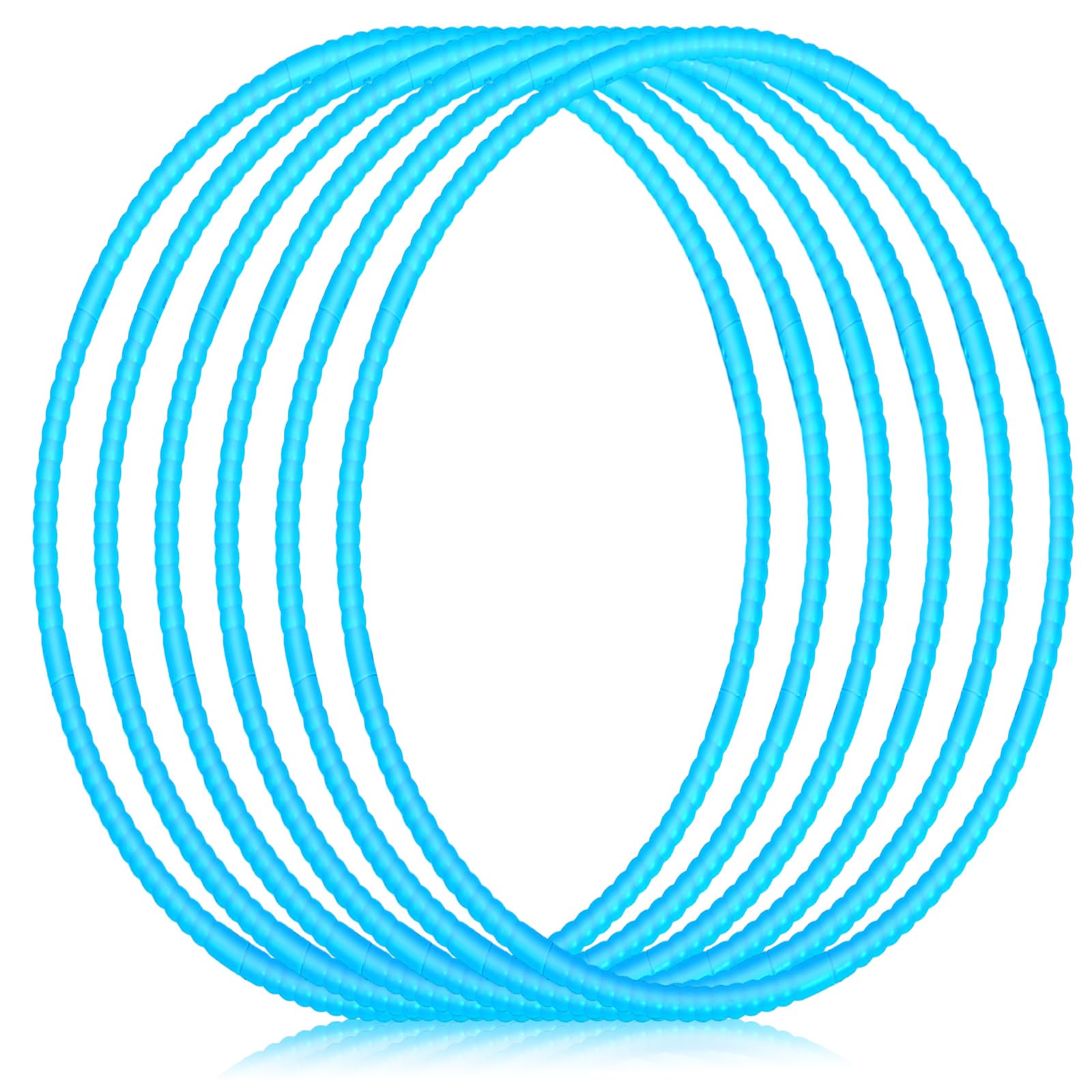 Shappy 6 Pcs Exercise Hoop Detachable Adjustable Plastic Toy Playground Toys Colored Hoop Circles for Teens Games Gymnastics Dog Agility Equipment