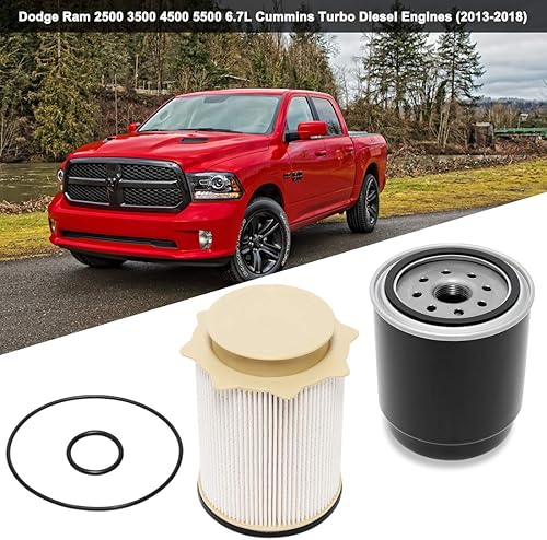 Miniatura 7 de Wisamic Juego de filtros diésel Cummins de 6.7 L de repuesto para Dodge Ram 2500 3500 4500 5500 6.7 L Cummins Turbo Diesel, juego de separadores de