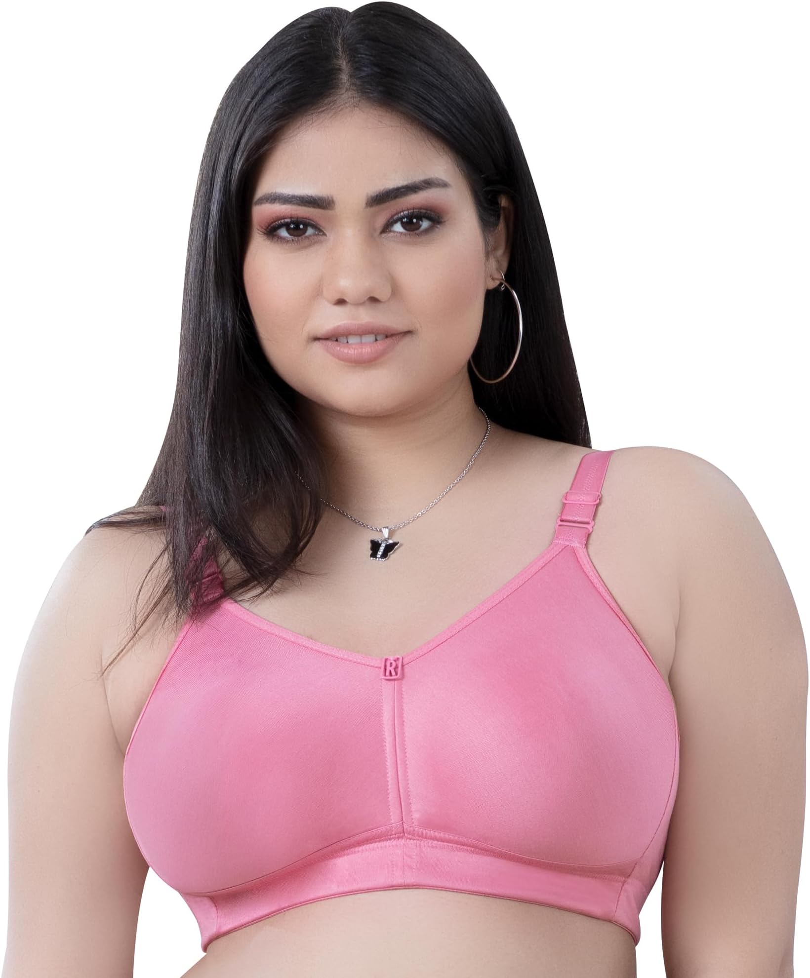 TRYLORiza T-FIT Women's Non-Padded,Non-Wired,Full Coverage,Seamless 100% Cotton Feel Fabric Bra Available in Multicolor