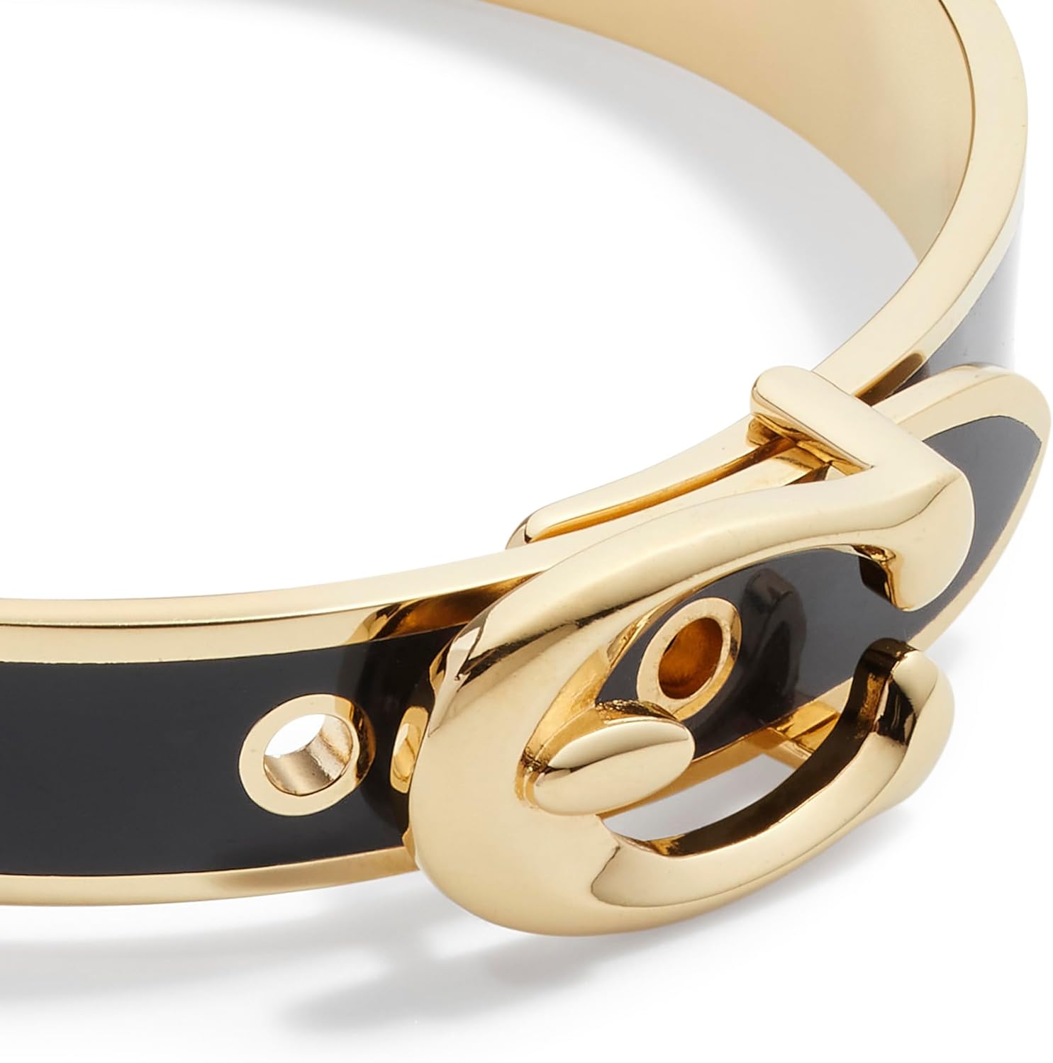 Coach Enamel Hinge Buckle Bangle Bracelet