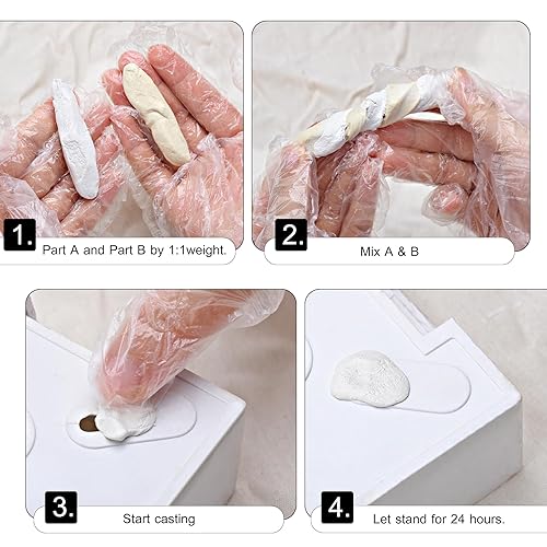 Miniatura 7 de Masilla epoxi  Arcilla multiusos de reparación rápida de 10 onzas, masilla de relleno de metal de fuerte adherencia para fijar fugas, grietas,