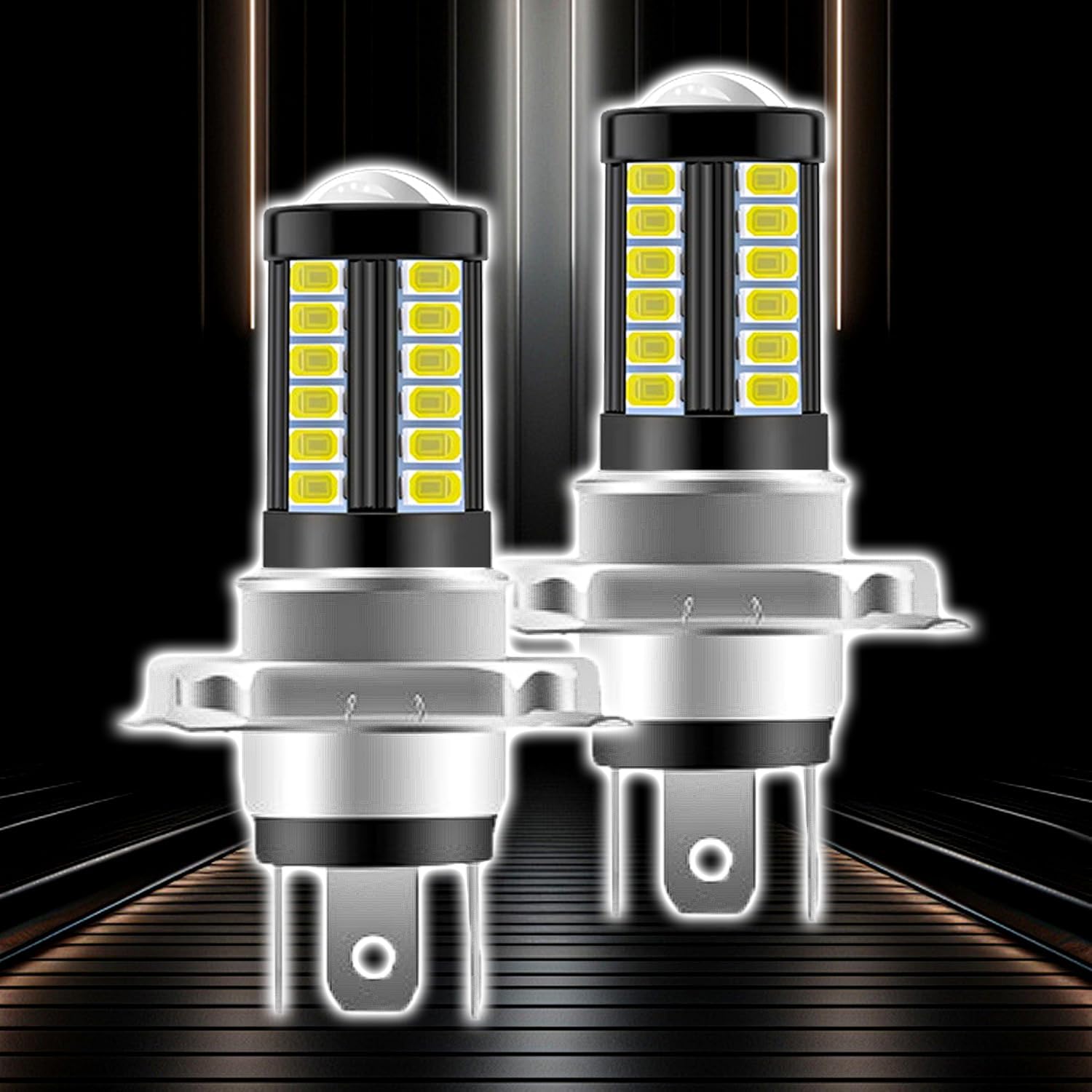 2PCS LED Fog Light Bulbs 9003//H4 Headlight Bulb, 12V Fog Lights Bulb High Bright Fog Lamps Replacements Bulbs, H4 Daytime Running Light Halo Headlights for Cars Trucks SUVs(White)