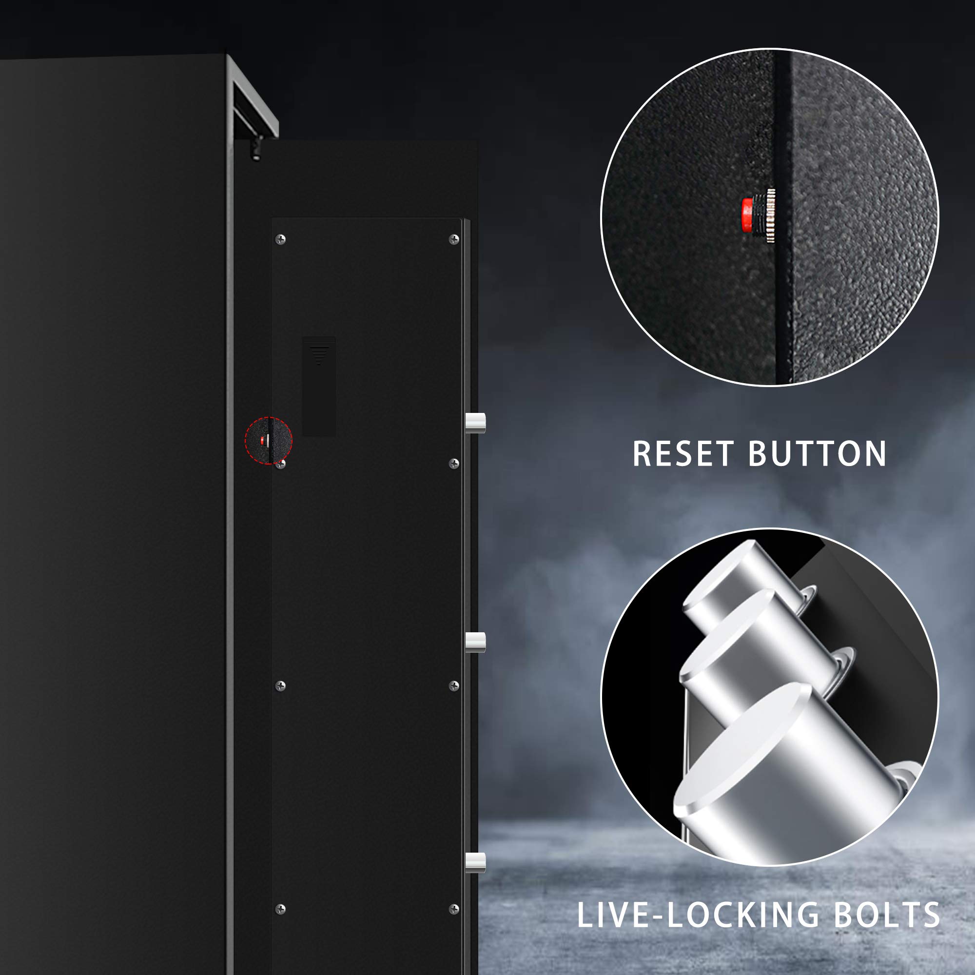 WINCENT Large Gun Safe, Rifle Safe Quick Access 5Gun Storage