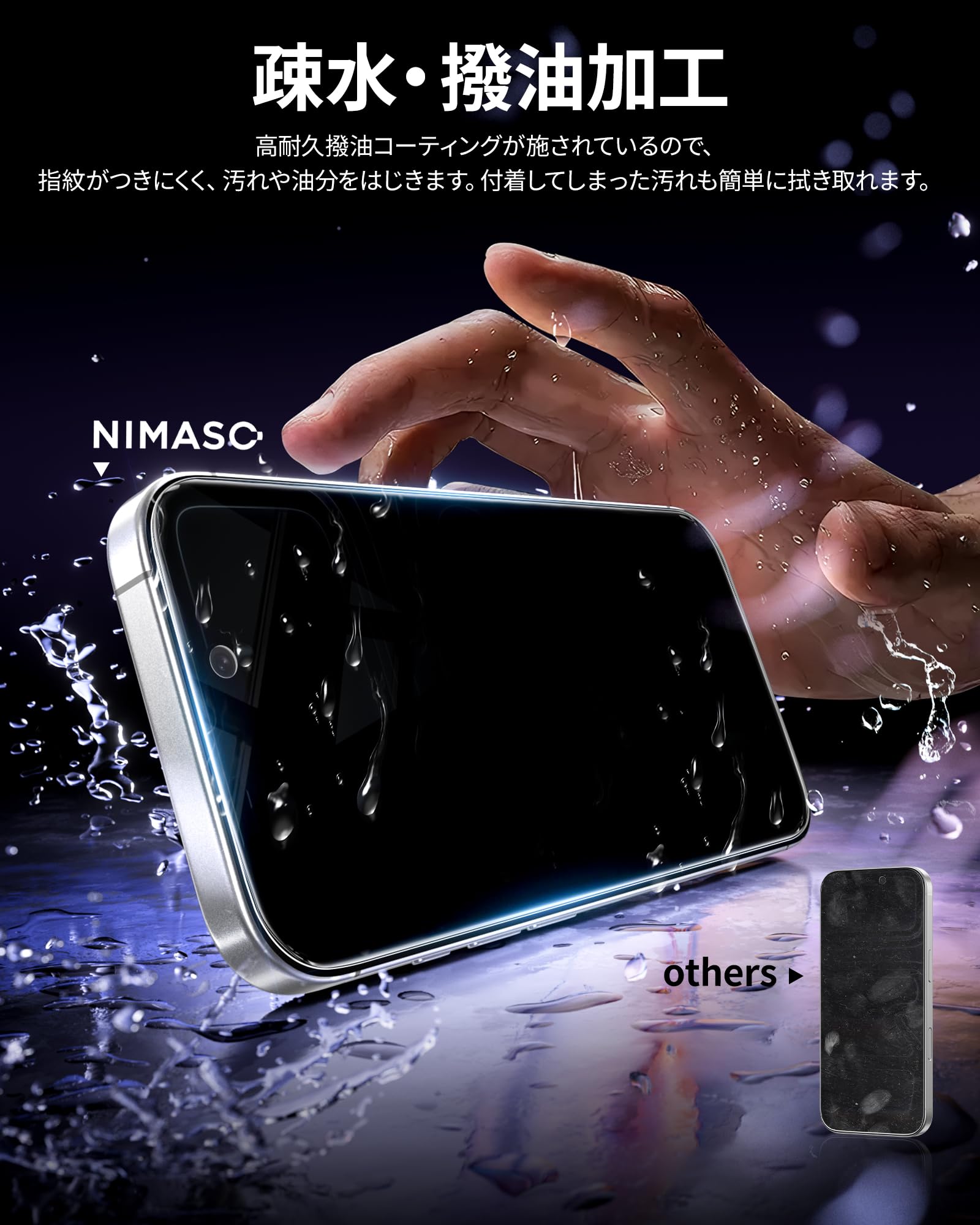 Amazon | NIMASO 覗き見防止 フィルム iPhone 12/iPhone 12 Pro 用