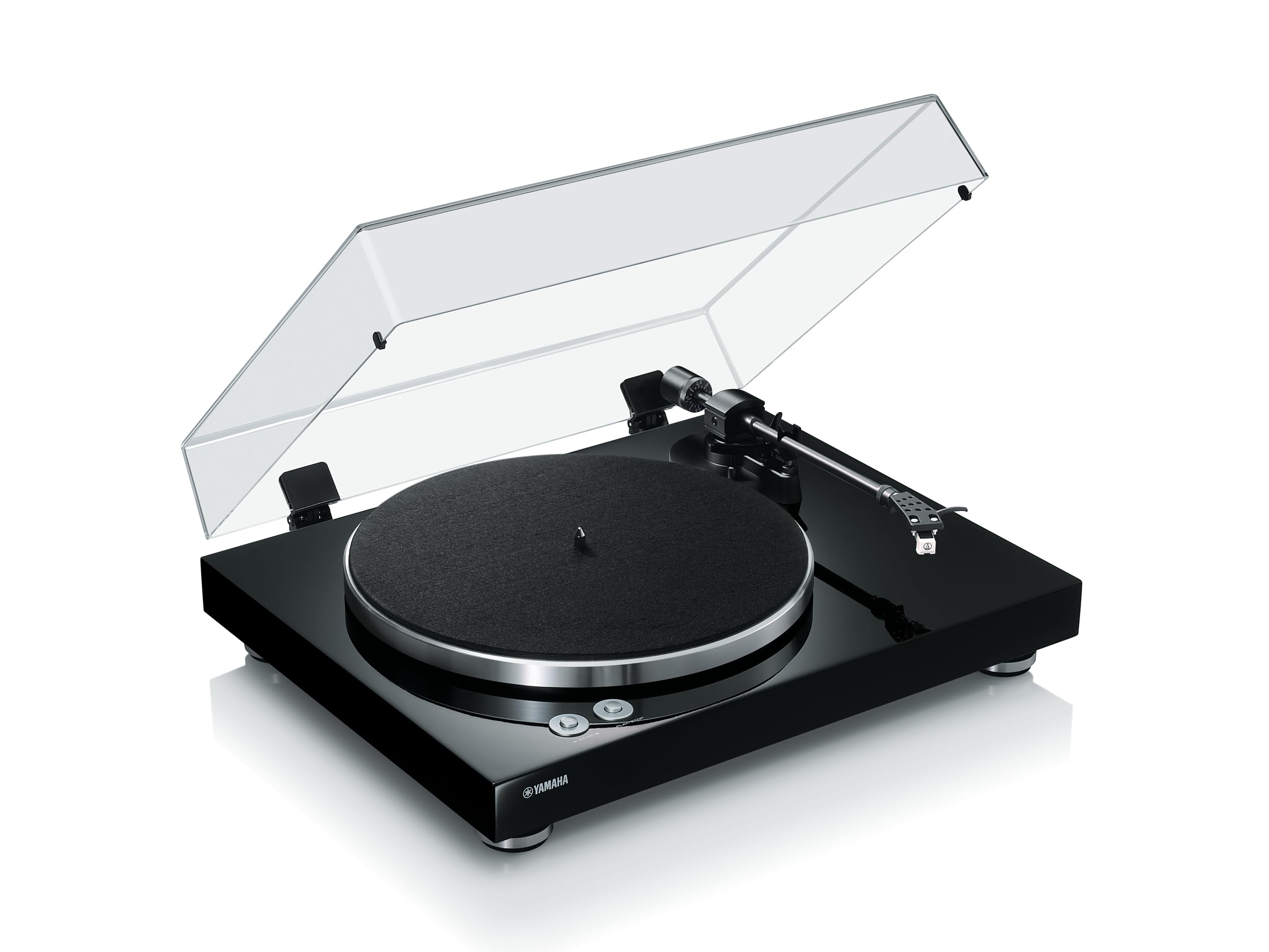 Yamaha TT-S303 Giradischi Tradizionale a Cinghia, Preamplificatore Incorporato, Uscita Phono e di Linea, Nero