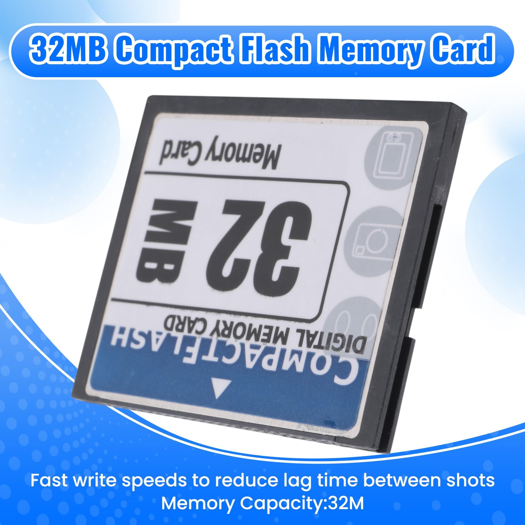 Carte MéMoire Compact Flash 32 Mo pour Appareil Photo, Machine Publicitaire, Carte Informatique Industrielle