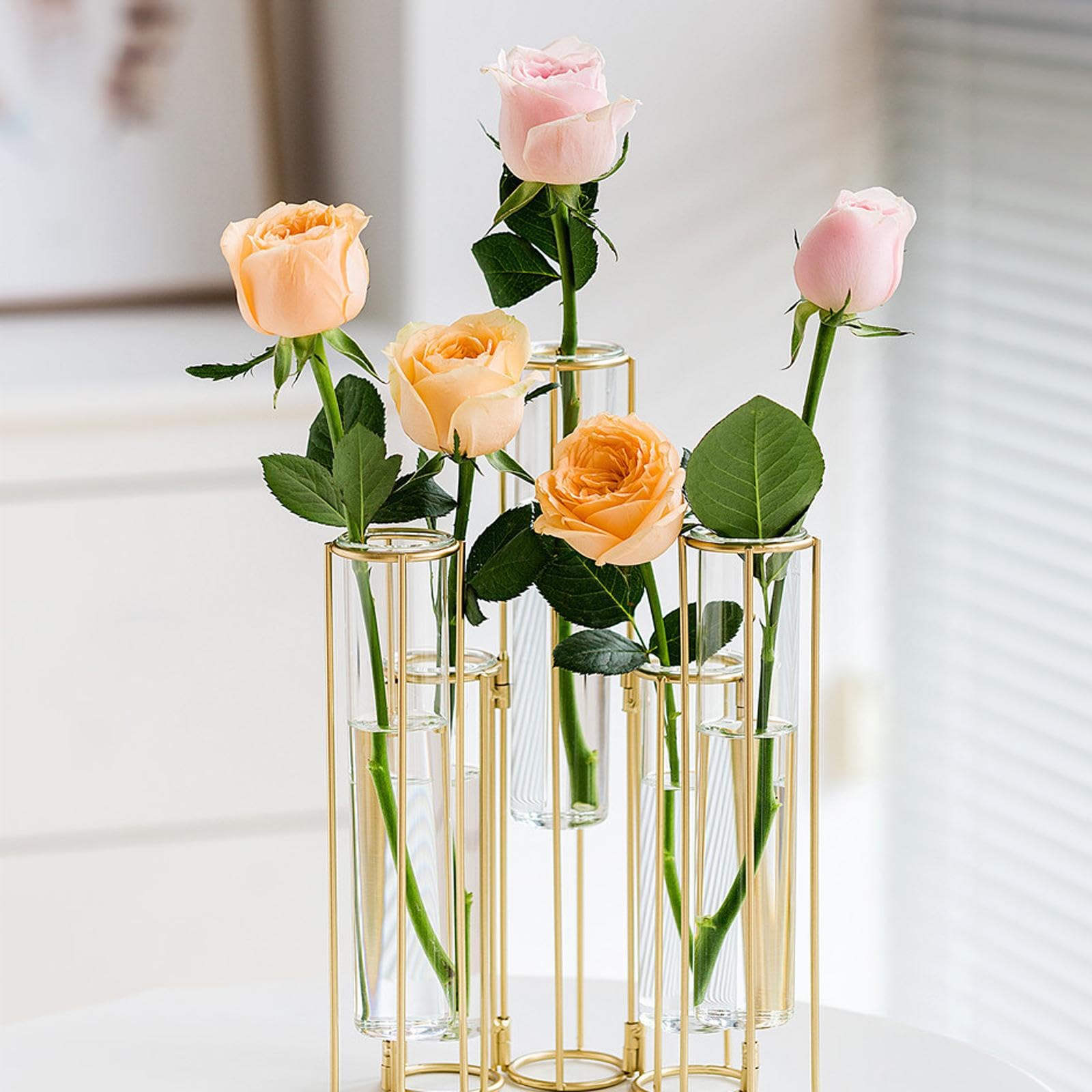 Klappbare Blumenvase, Reagenzglas Blumenvase, Hydroponik Reagenzglasvase, Dekoration
